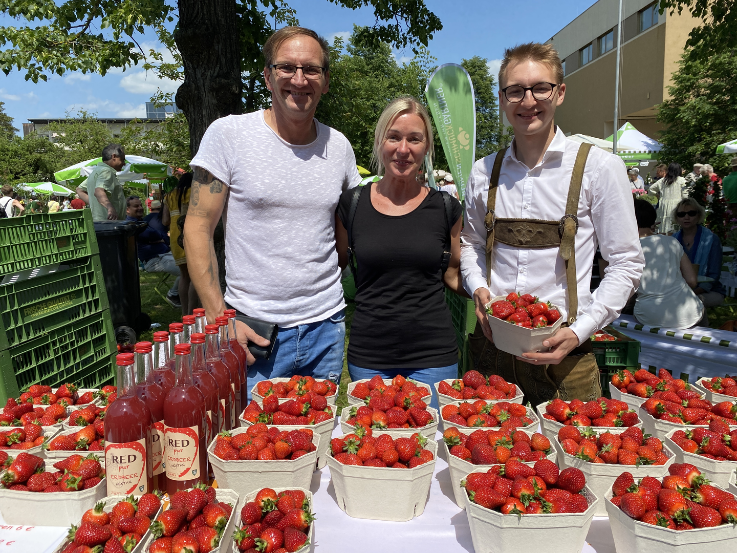 Erdbeerverkauf beim Gartenfest in Gleisdorf