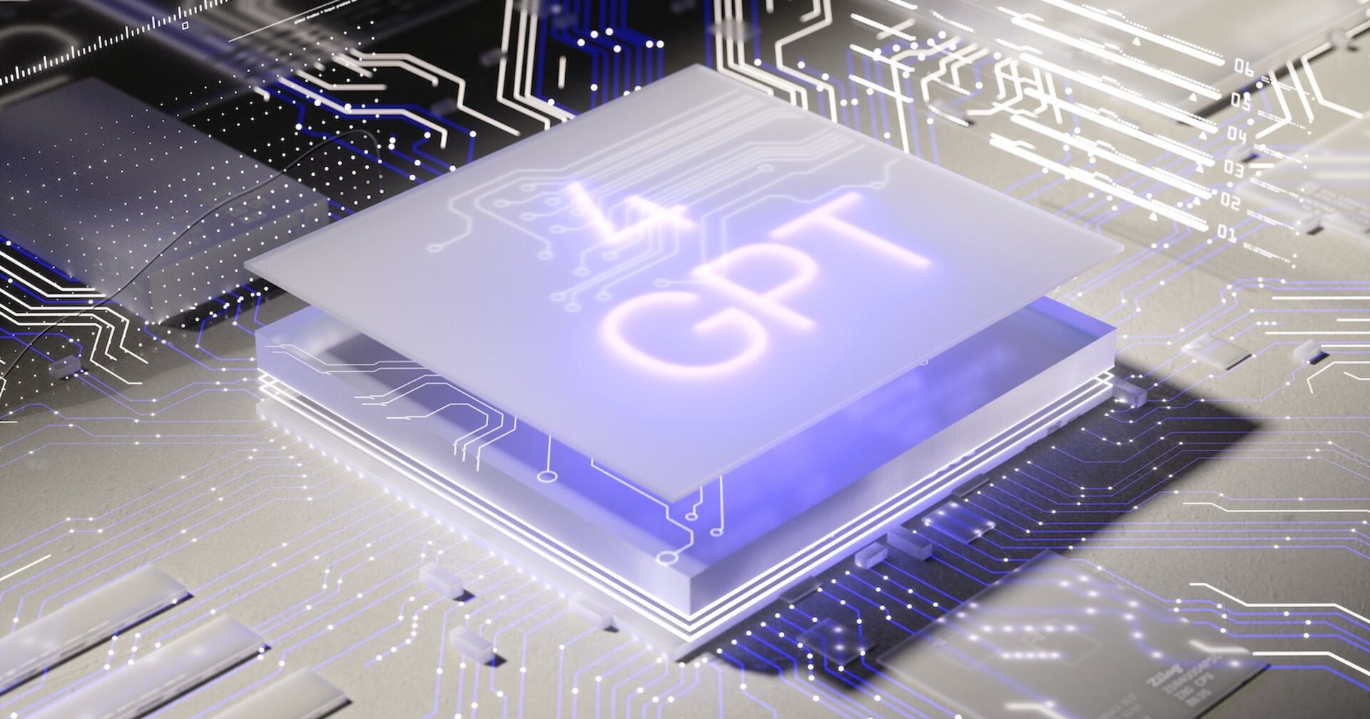 Ein Chip in Blau mit der Aufschrift 4 GPT