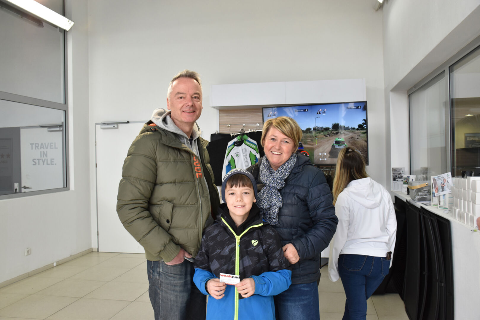 Skoda-Fahrer Manfred &amp; Evi Bernhart mit Peter