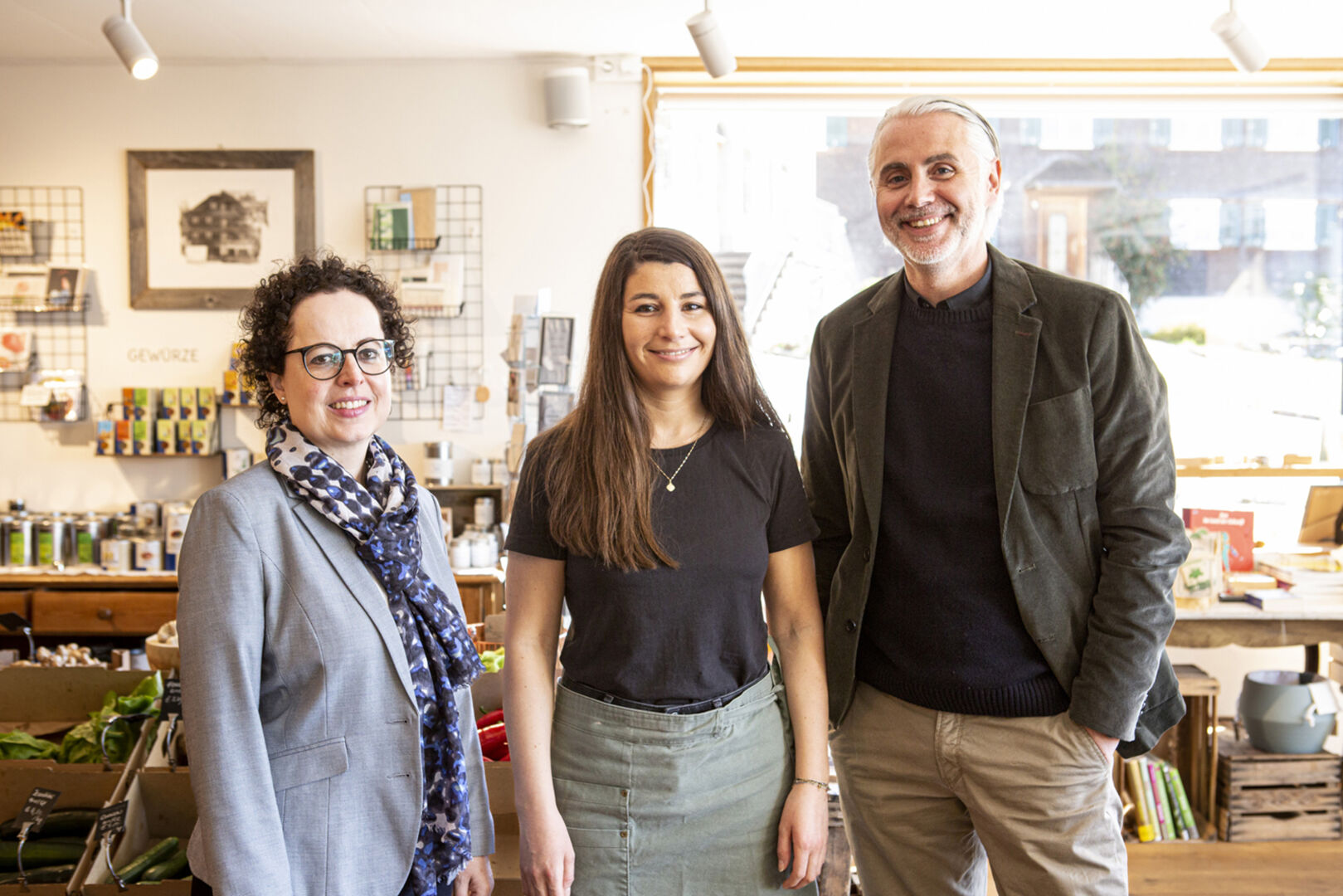 Christine Schwarz-Fuchs,  Sarah Ranak (Café Badhus) und Stefan Hagen