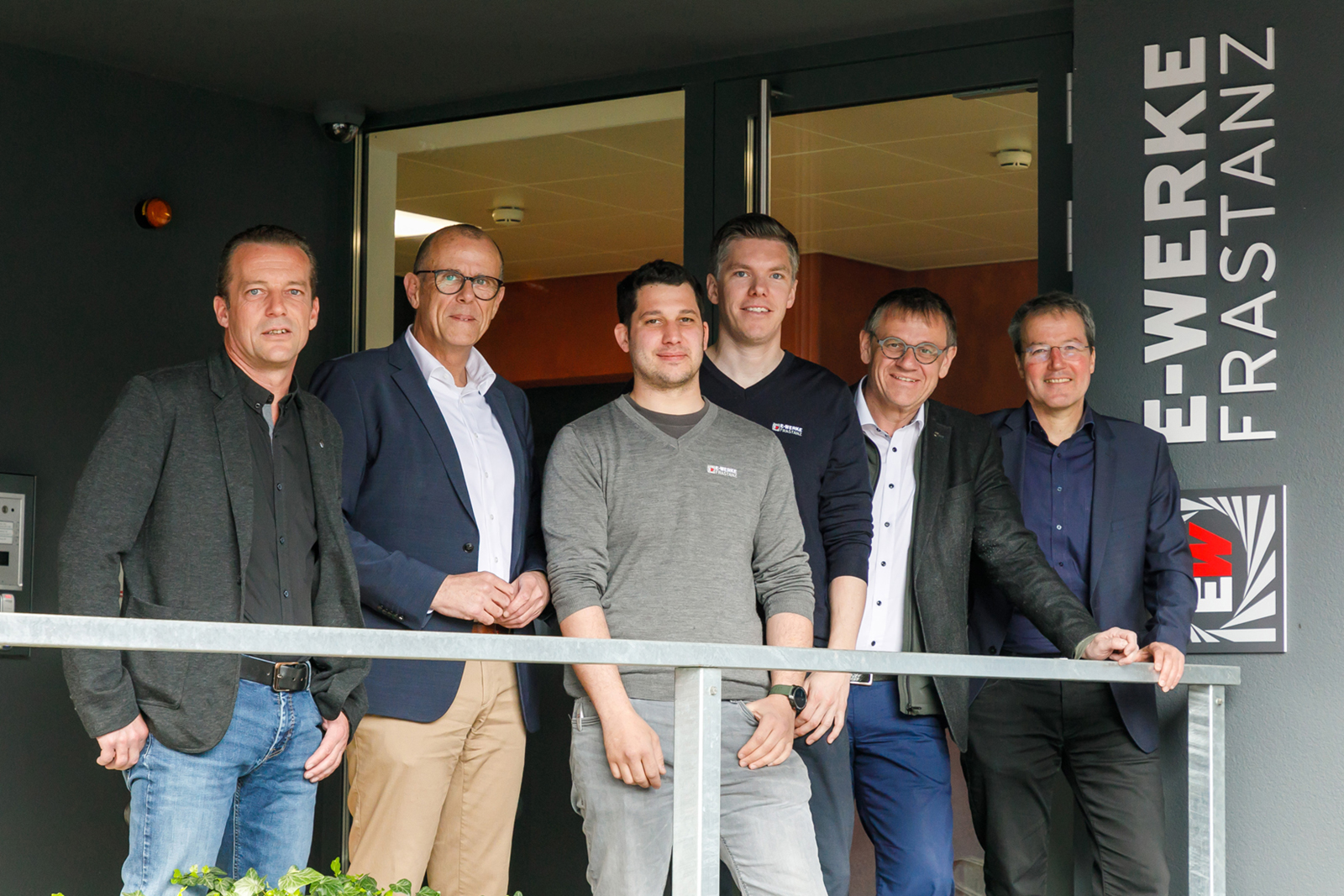Walter Gohm, Christoph Thoma, Rainer  Hartmann mit Team (E-Werke Frastanz)