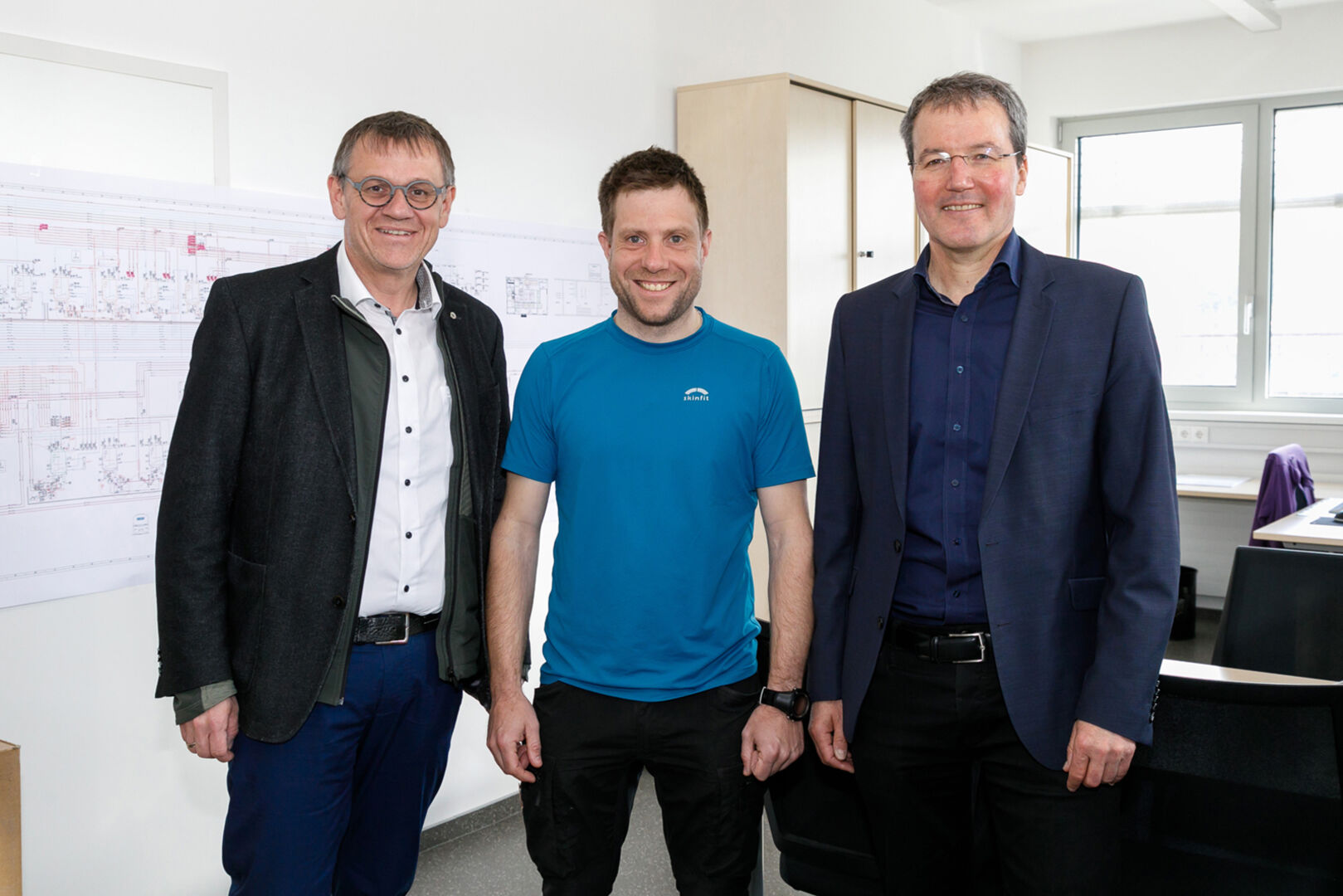 Christoph Thoma, Thomas Jenewein (Jenewein Mechatronik) und Rainer Hartmann (E-Werke Frastanz)