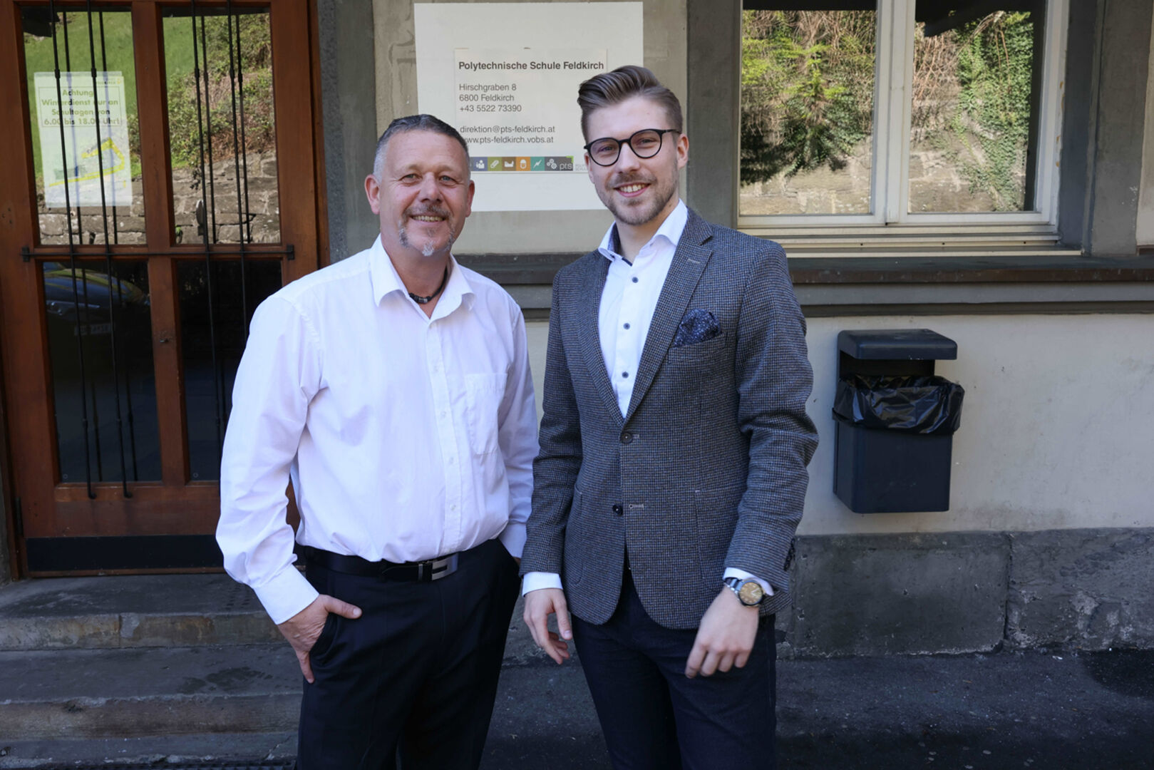Hanno Mäser (Poly Feldkirch) und Wolfgang Flach
