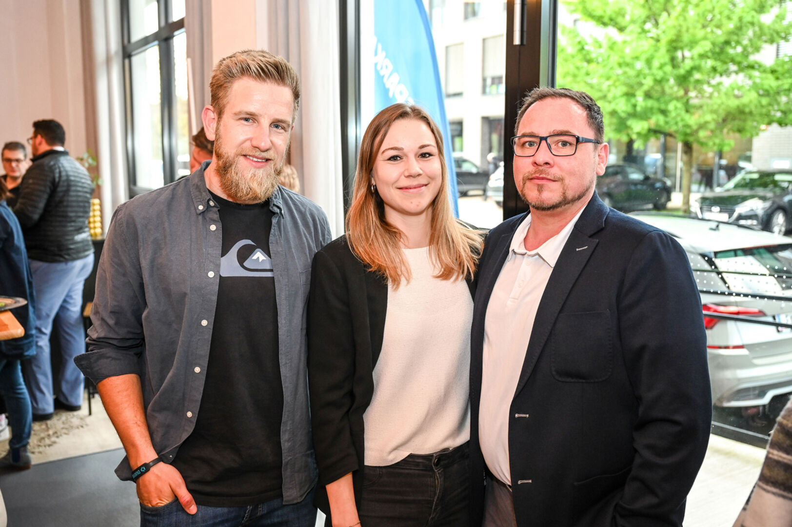 Philipp Peer (IT &amp; Business Consulting),  Julia Zambonin und Donnie Kienitz (beide Jause:Pause) (v. li.)