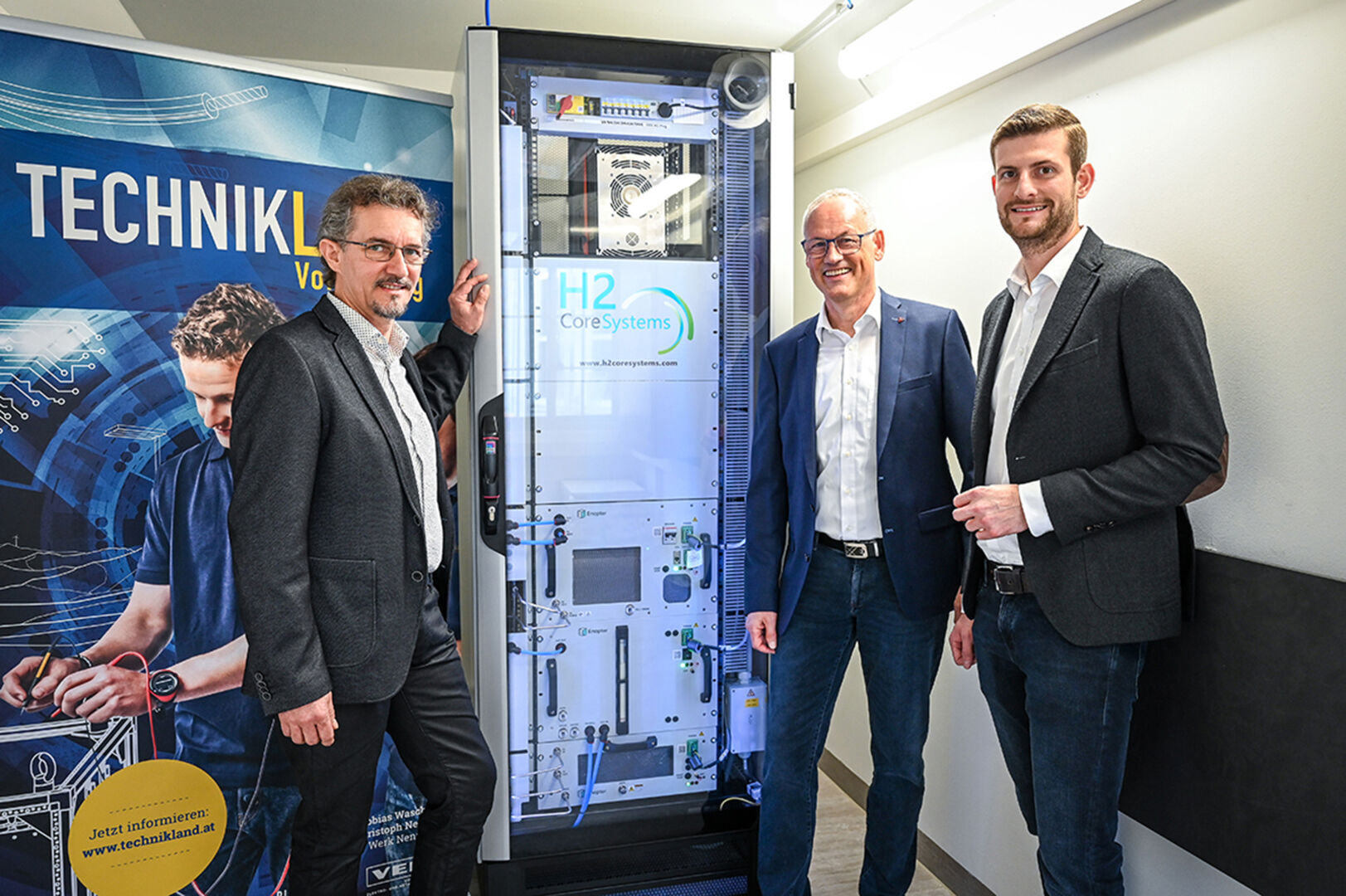 Anlagenbauer Emanuel Gstach, Oswald Werle (Consulting) und Georg Müller (Wirtschaftskammer) (v.li)