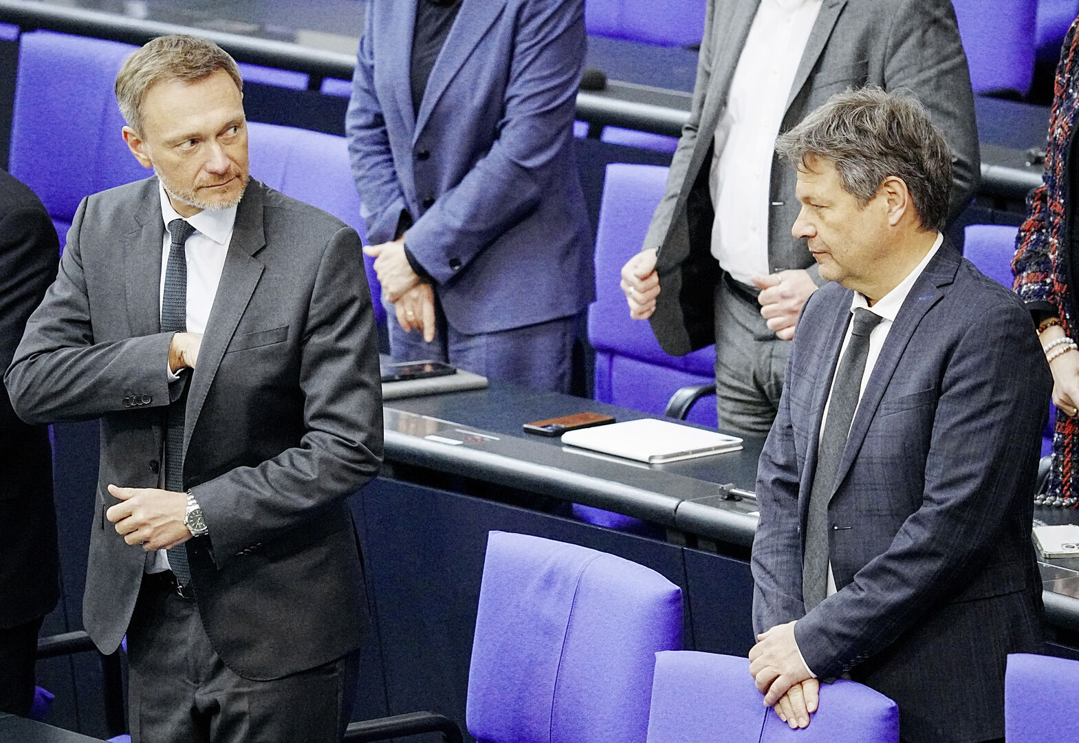 Christian Lindner und Robert Habeck im deutschen Bundestag