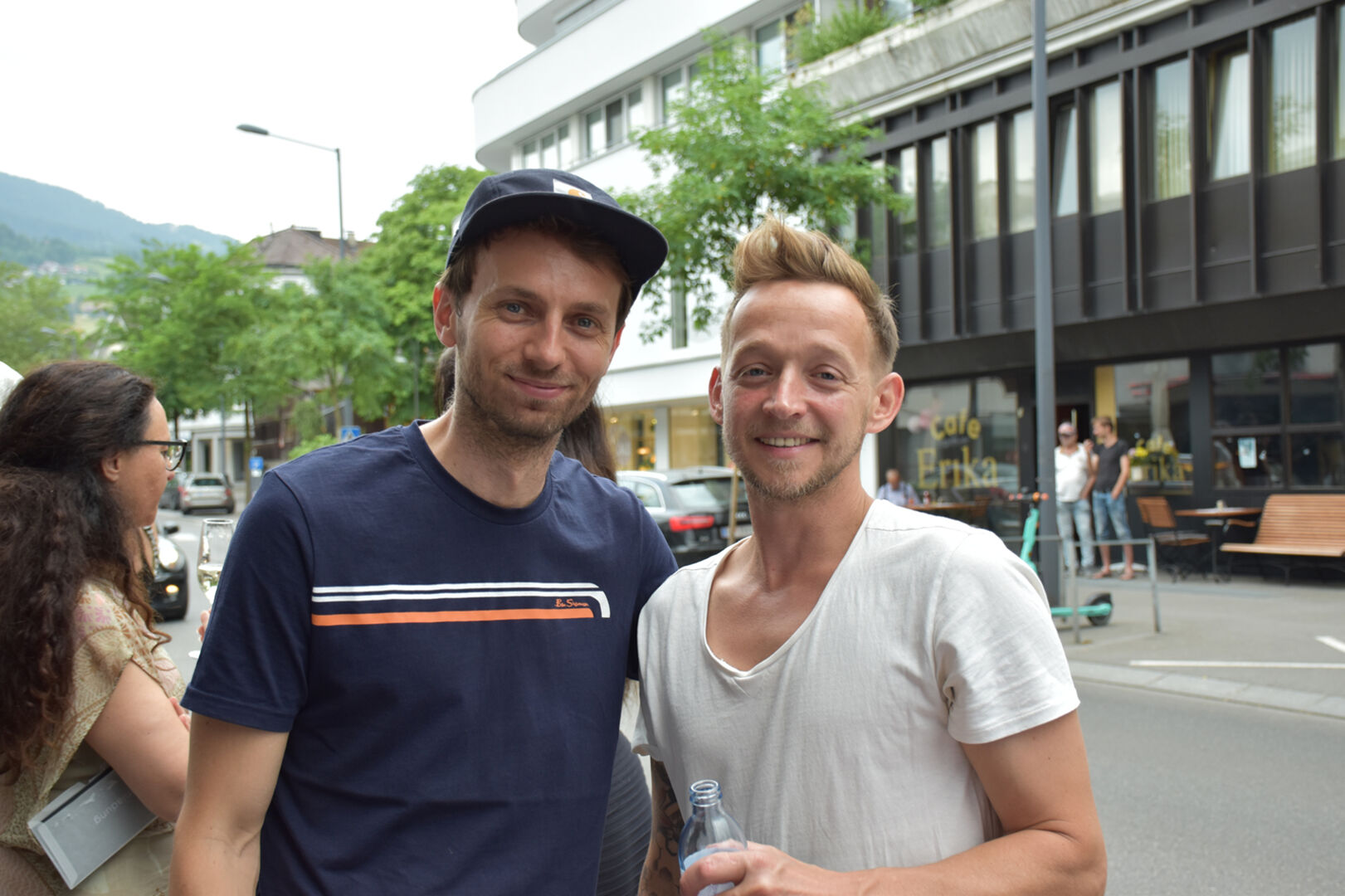 Patrick Denz (Hardware-Entwickler Omicron) und Thomas Schmitt (Engineer Leica, Dozent FH Vbg)