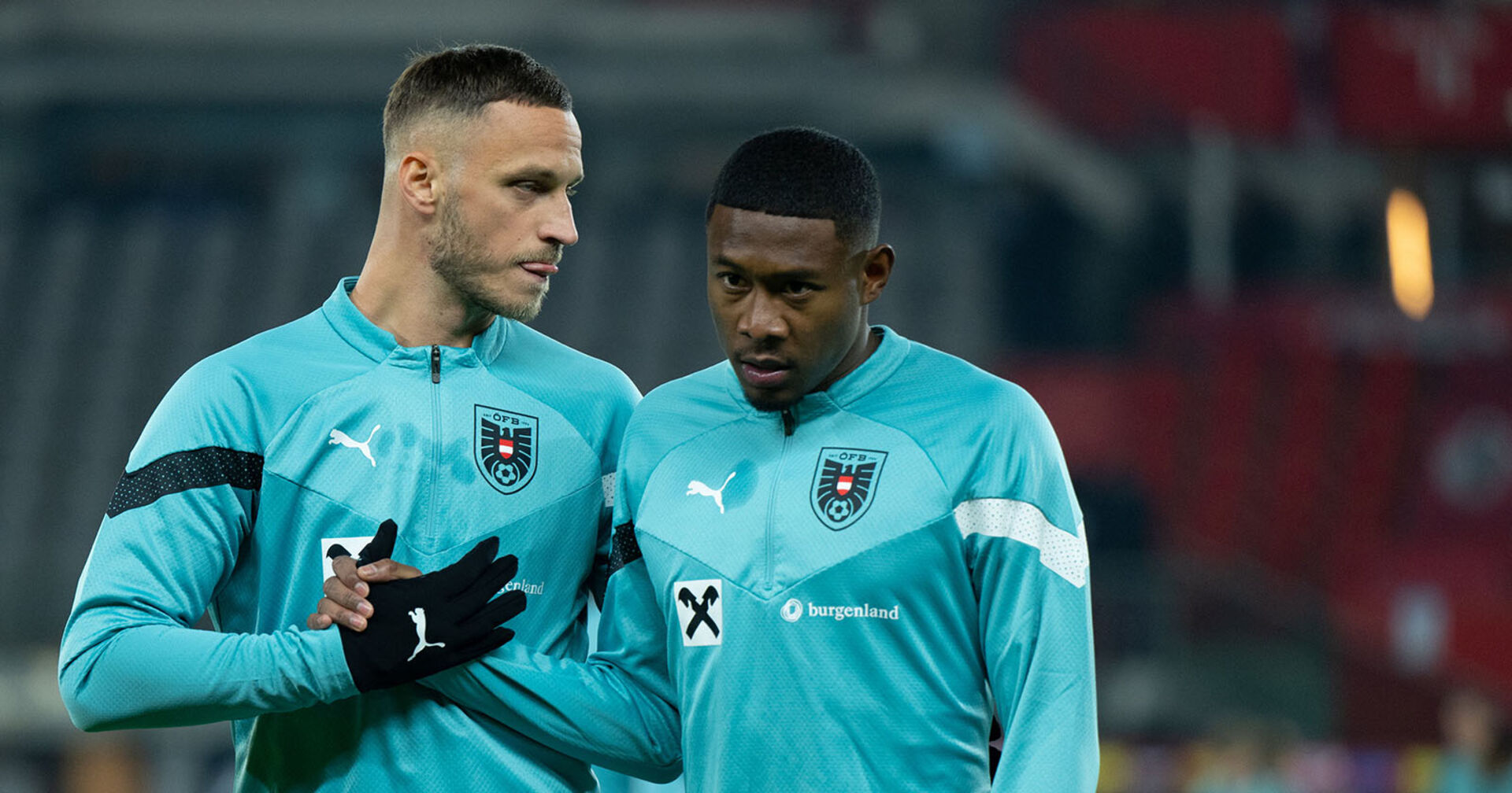 Marko Arnautovic und David Alaba im Rahmen eines ÖFB-Länderspiels