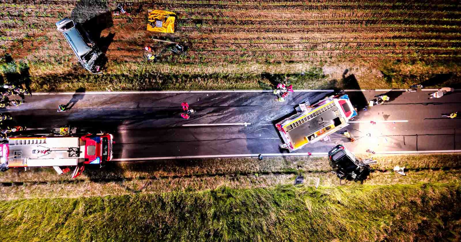 Die Unfallstelle auf der Weitrager Landesstraße zwischen Altenberg und Gallneukirchen