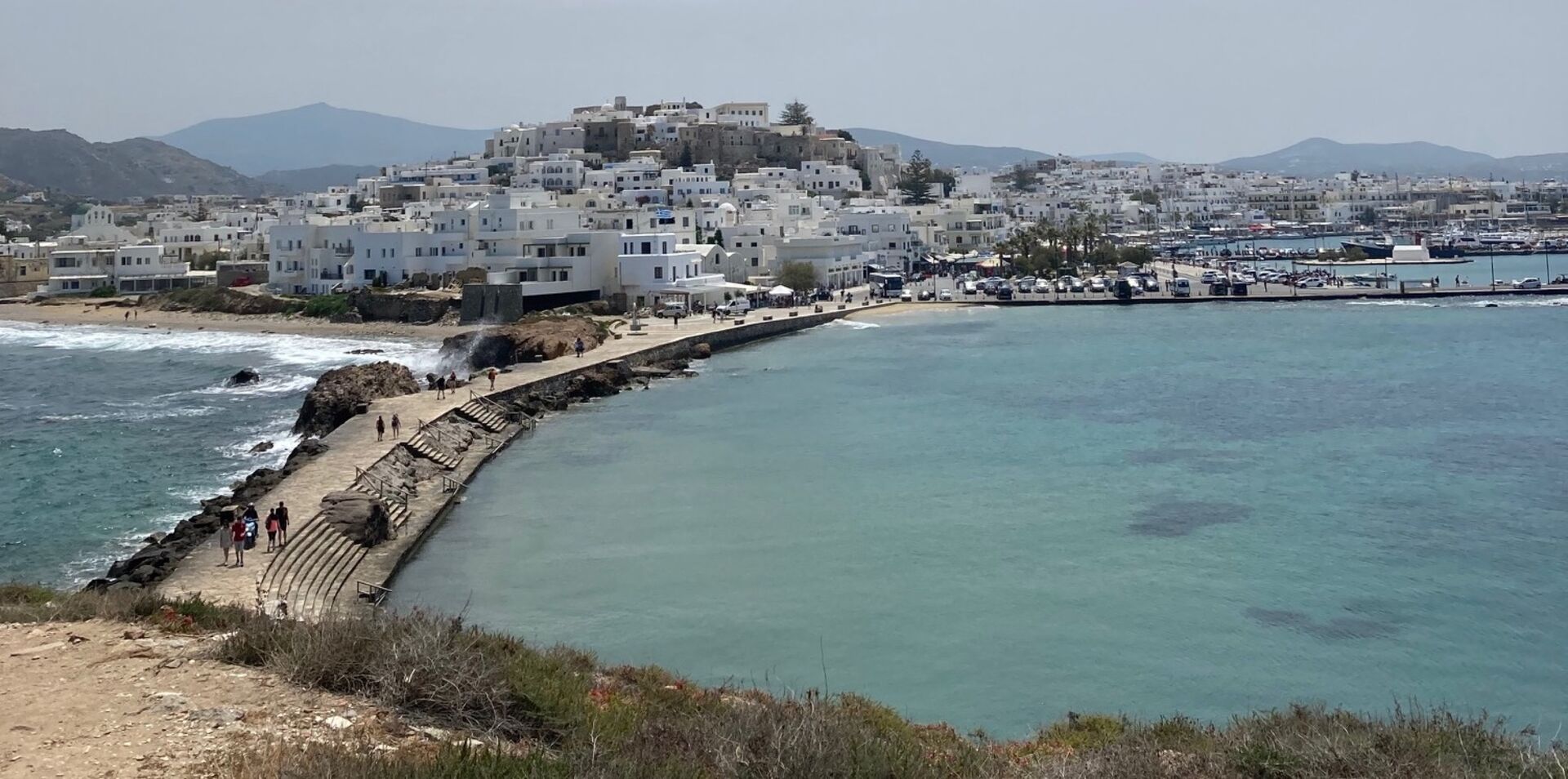 Der Blick auf die Chora (Naxos Stadt)