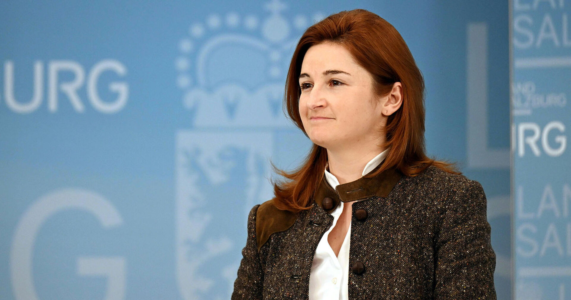 Salzburgs FPÖ-Chefin Marlene Svazek im Rahmen einer Pressekonferenz