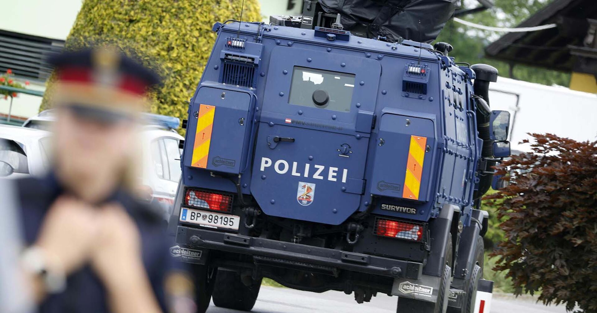 Einsatzfahrzeug der Cobra-Polizisten