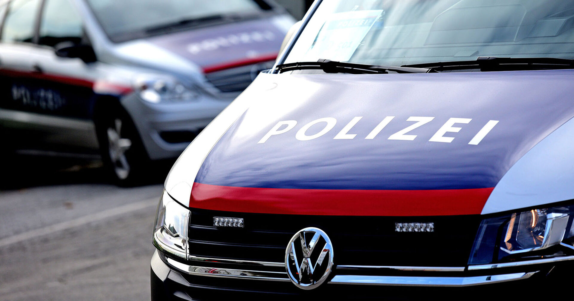 Aufnahme von Polizeiautos