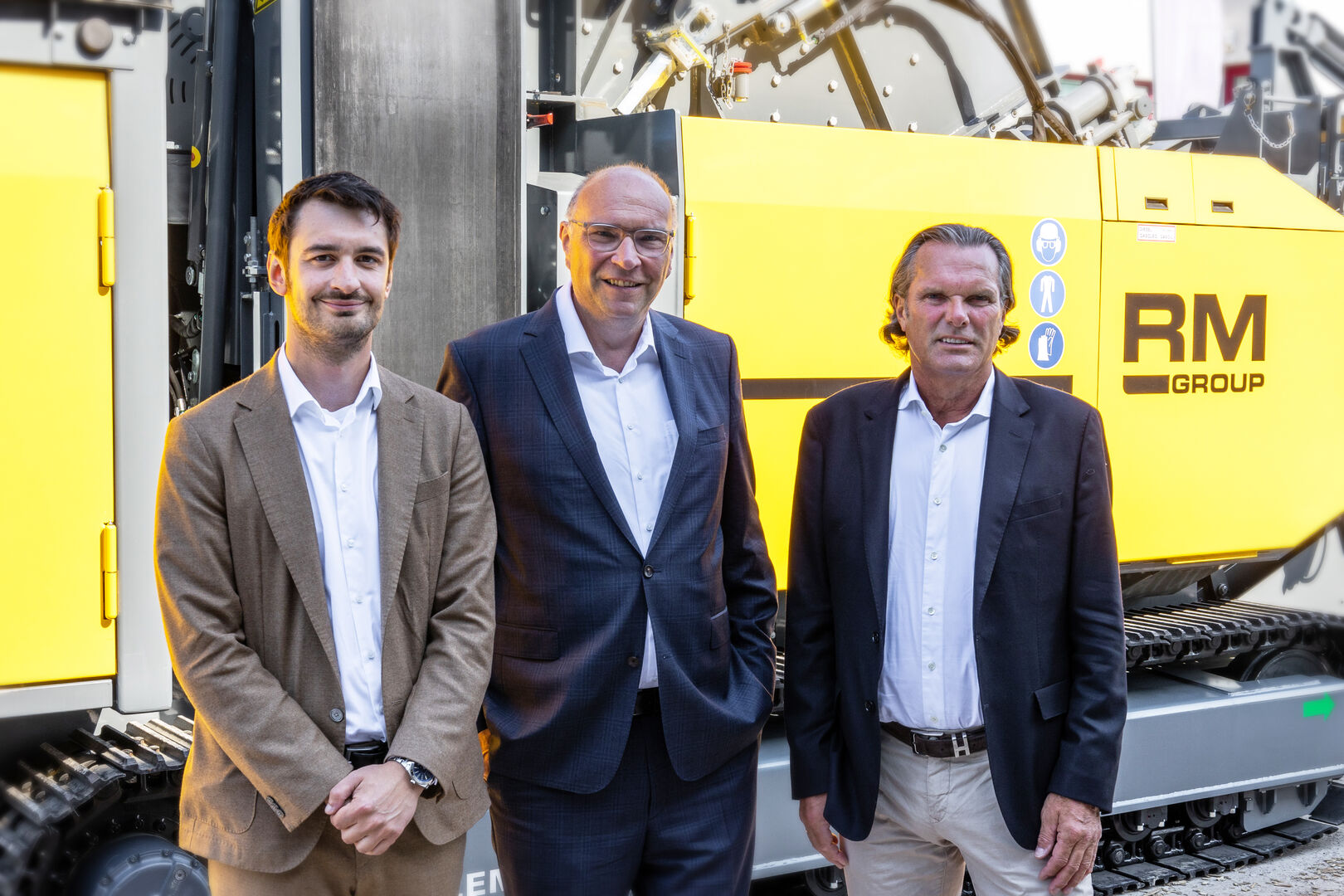 Rubble Master: DI Dorian Wessely, CEO Gerald Hanisch und CFO Günther Weissenberger