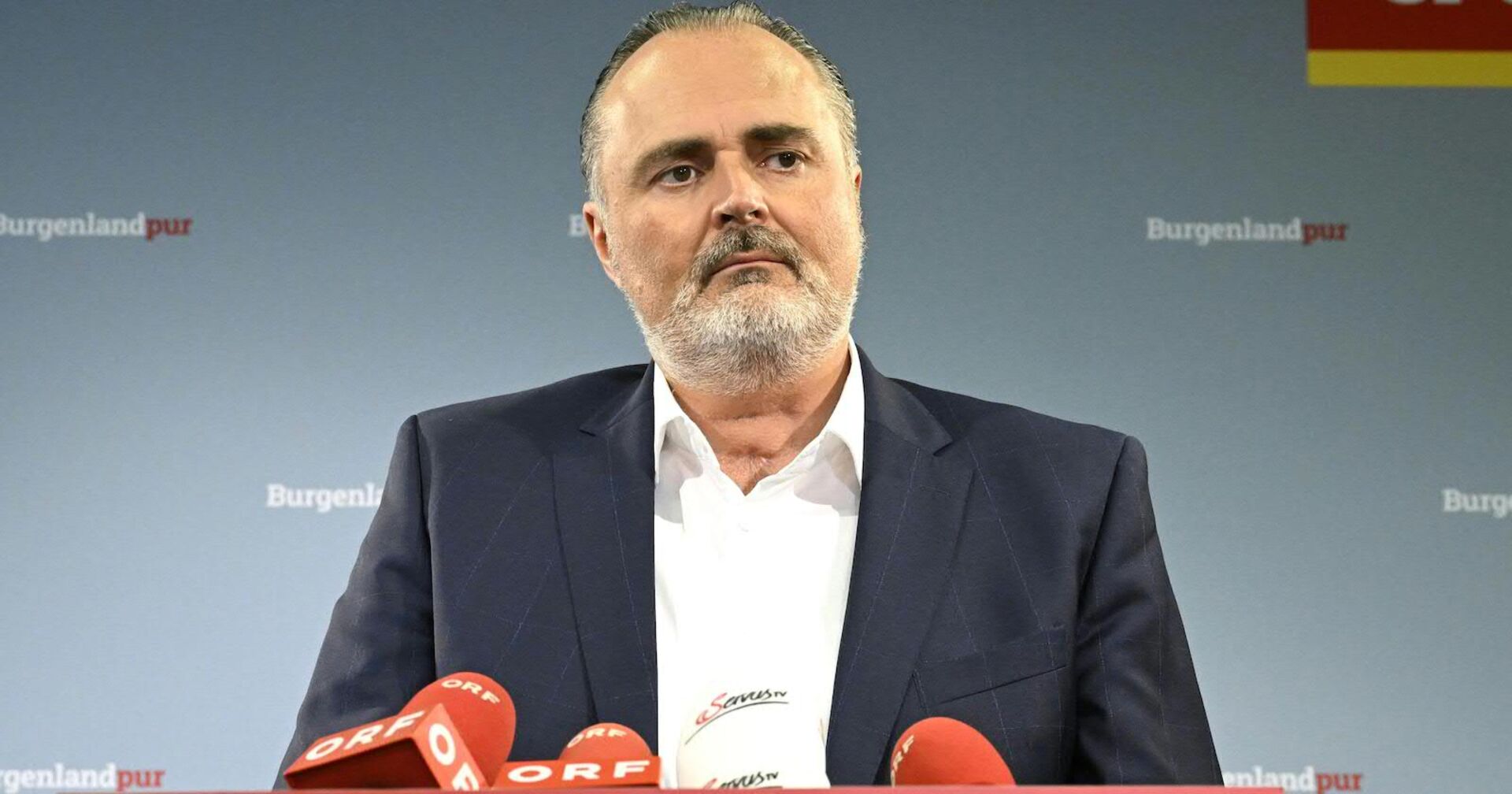 Hans Peter Doskozil bei seiner Rede zur Wahlpanne der SPÖ