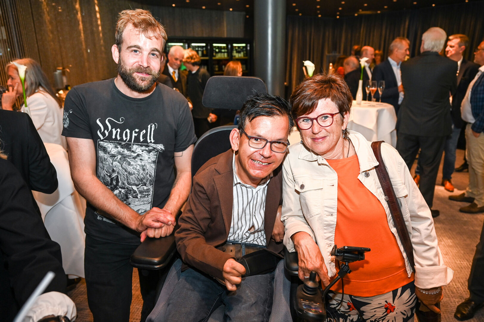 Lukas Andorfer (pers. Assistent), Klaus Brunner (Vorst./Selbstvertreter Lebenshilfe Vlbg.) und Christine Frick