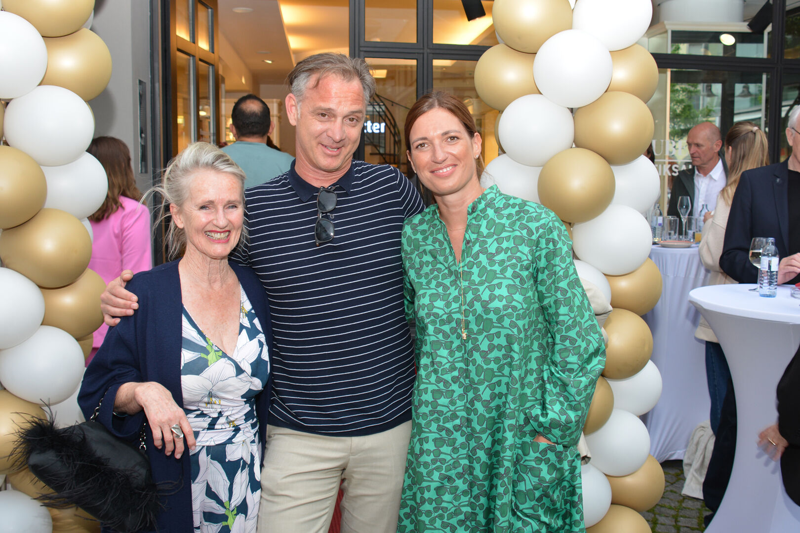 Modelady Uli Zumtobel mit André Le Duigou und Katharina Präg-Ender (v. li.)