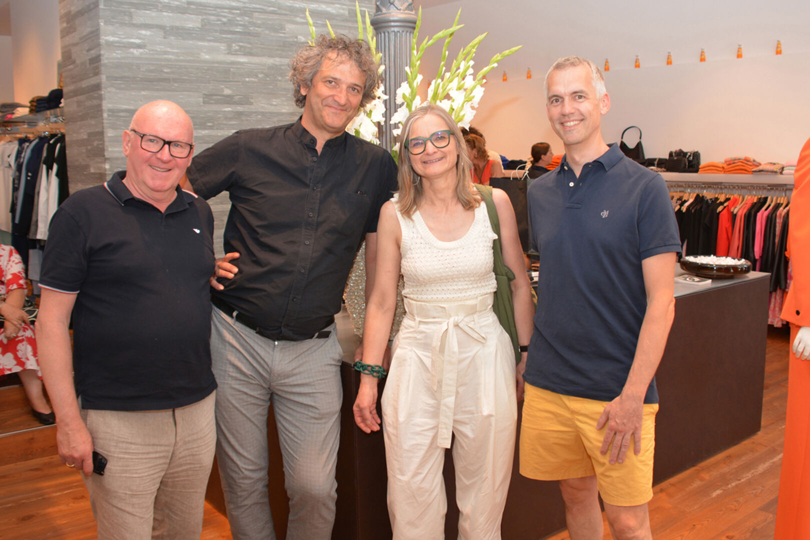 Roland Jörg, Klaus und Claudia Christa (Pforte) und Herbert Kaufmann (Stadtmarketing) (v. li.)