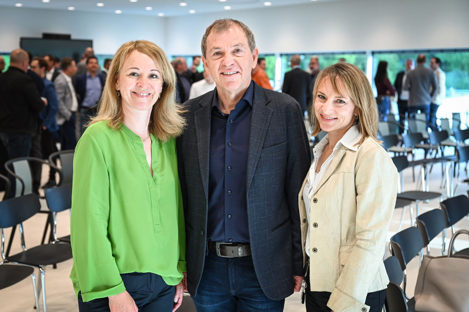Die beiden Glatz GF Sandra Jehle-Troy (Stempel) und Manfred Schrattenthaler (Klischee) mit GF-Assistentin Verena Kaiser (Glatz) (v. li.)