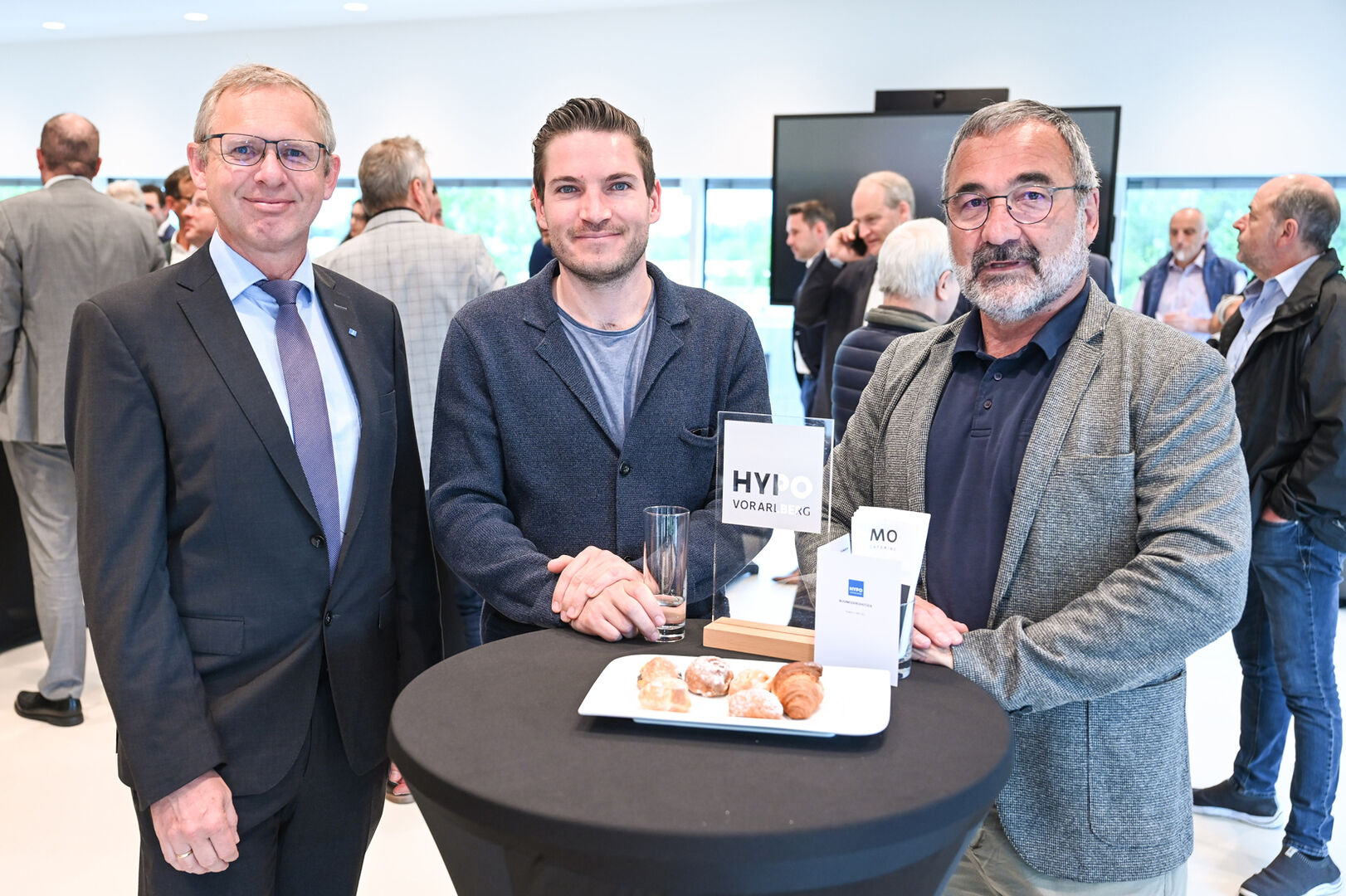 Jürgen Paulitsch (Hypo Vorarlberg), Claudius Reinhold und Reinhard Perzi (beide Perzi Kunststofftechnik) (v. li.)