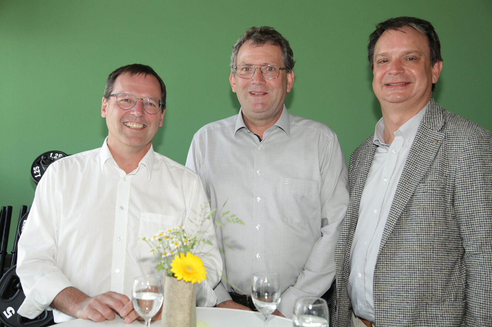 Werner Beck, Aufsichtsrat Manfred Berle und Philipp Tomaselli (v. li.).