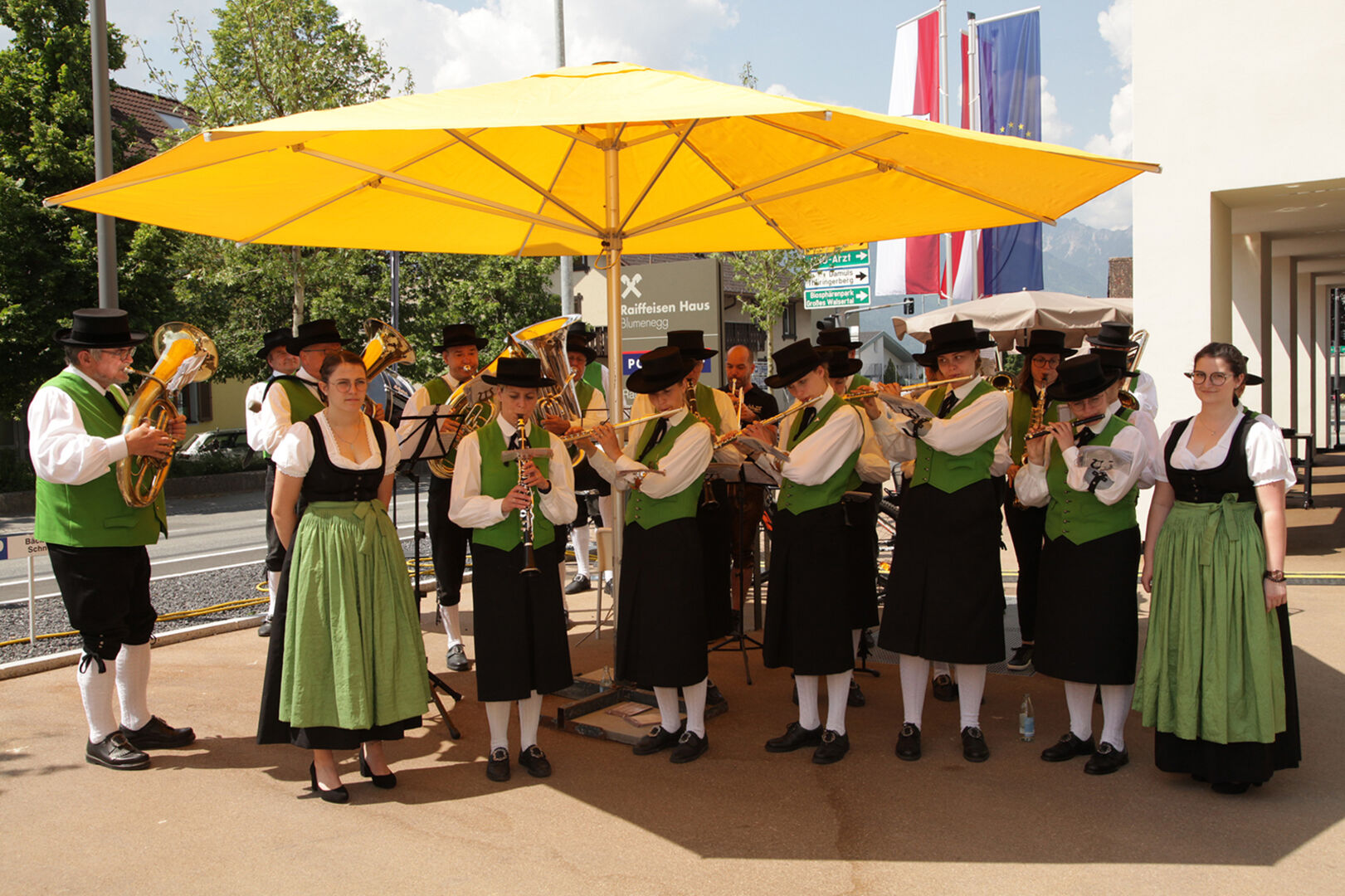 Der Musikverein Thüringen im Einsatz.