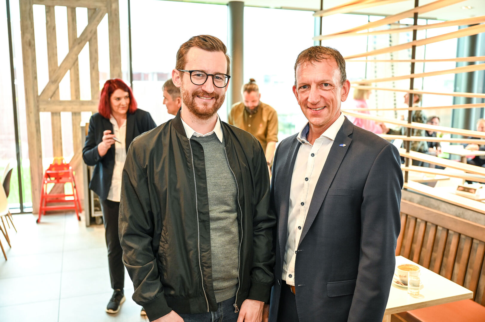 Landtagsabg. Johannes Gasser und AMS Geschäftsführer Bernhard Bereuter