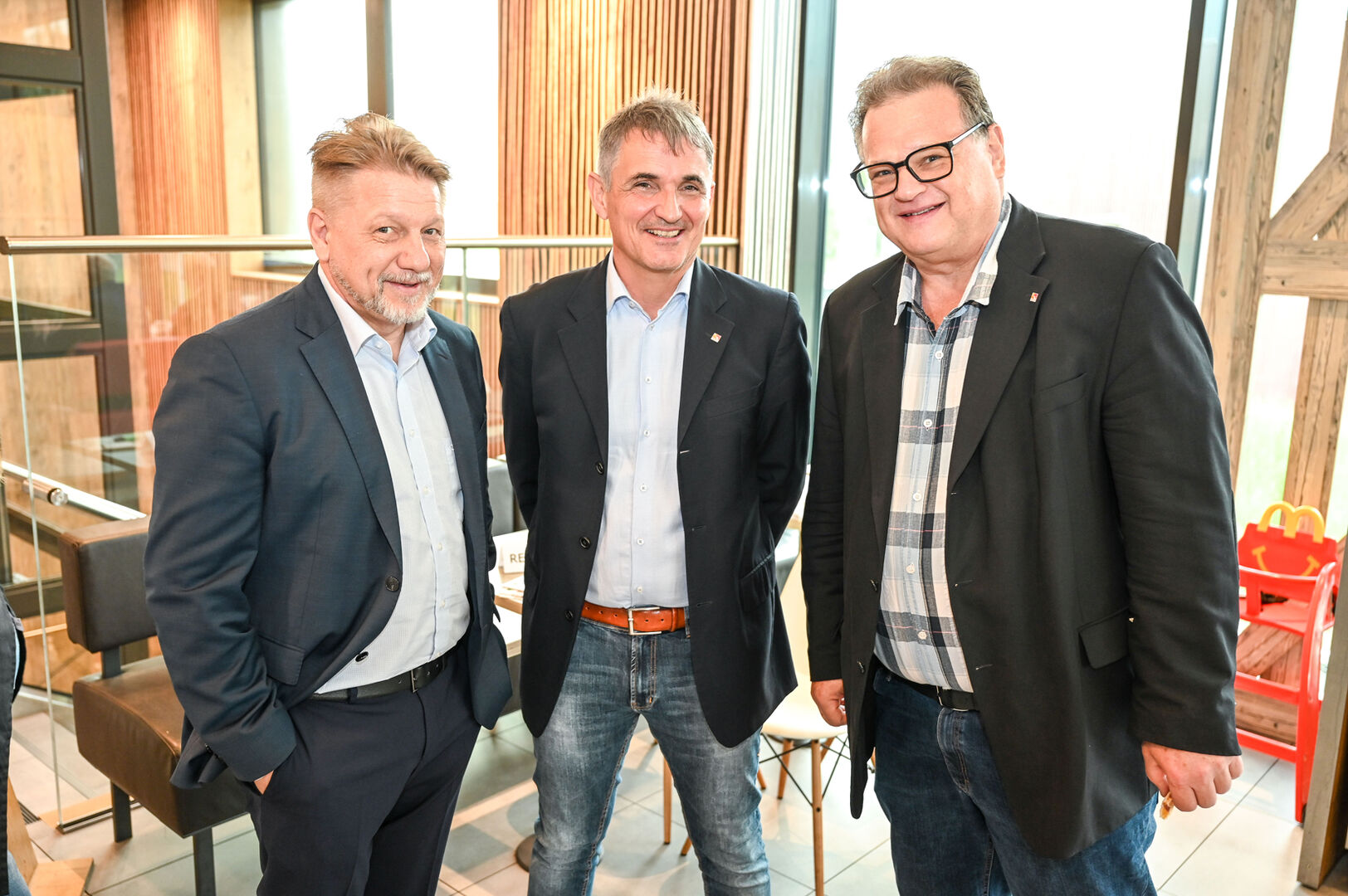 Markus Bock (McDonald‘s Innsbruck), Peter Mathein und Edgar Schieder (Vierländerregion Bodensee Botschafterclub)