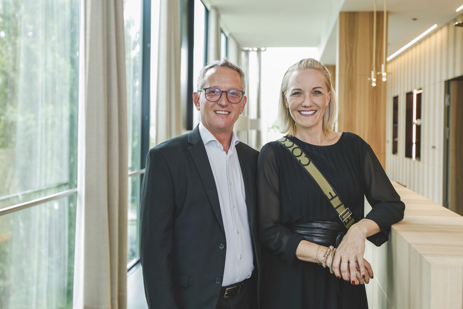 Gerhard Hagen (Sparkasse Bregenz) und Ingrid Hofer