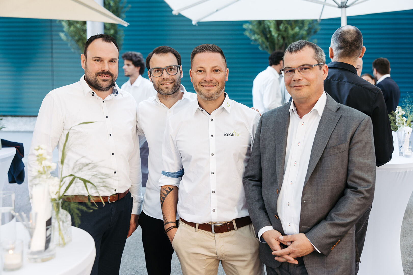Stefan Böckle, Christoph Lampert, GF Michael Keckeis und Florian Müller (alle Keckex) (v. li.)