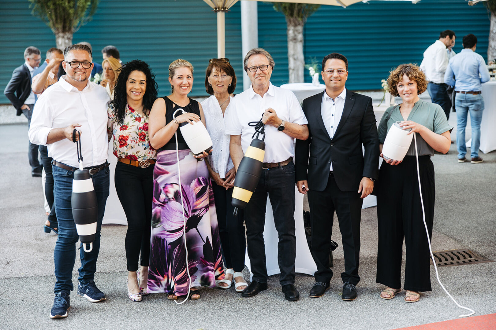 Marcus und Fiorella Raos, Elke Vetter, Marlene und Dietmar Amann, GF Ramis Demir und Ursula Hechenberger-Schwärzler (v. li.)