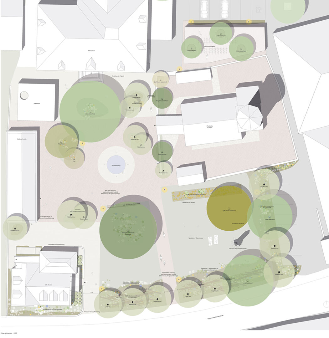 Die aktuelle Planskizze für die Gestaltung des Parks bei der Häusle-Villa.