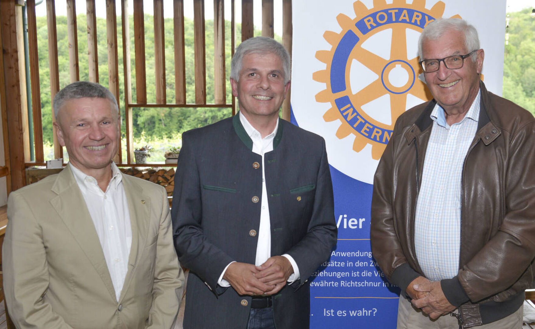 v. l. : Past Präsident Alfred Wolf, Präsident Christian Korn, Präsident Georg-Wilhelm Gerhold