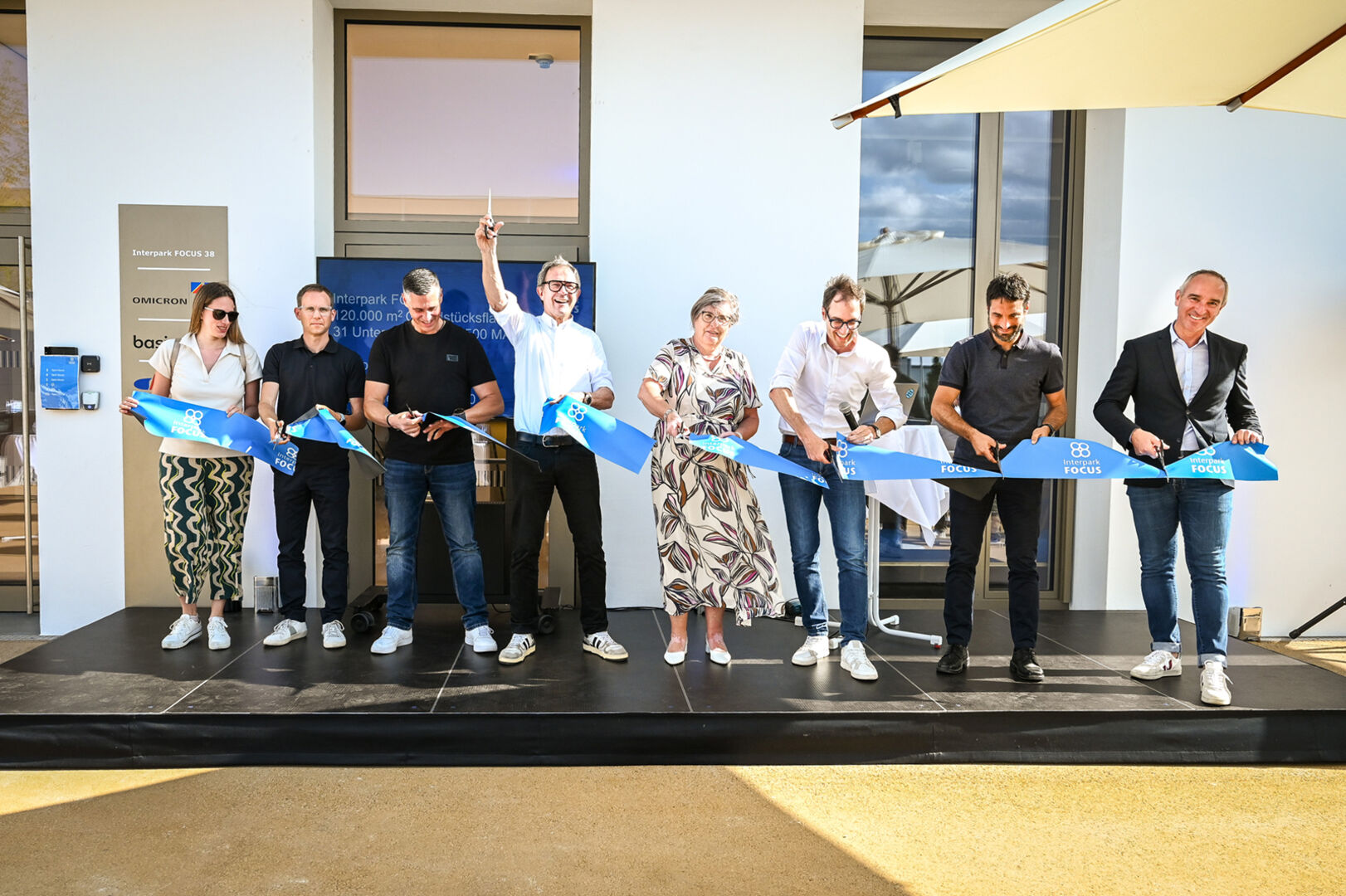 Architektin des IPF Lidija Obadovic, Claudio Vit, DI Bernhard Ölz,  Stefan Kutzer, Ruth Bickel, Nikolaus Ess, Marko Türtscher und Jürgen Gmeiner.