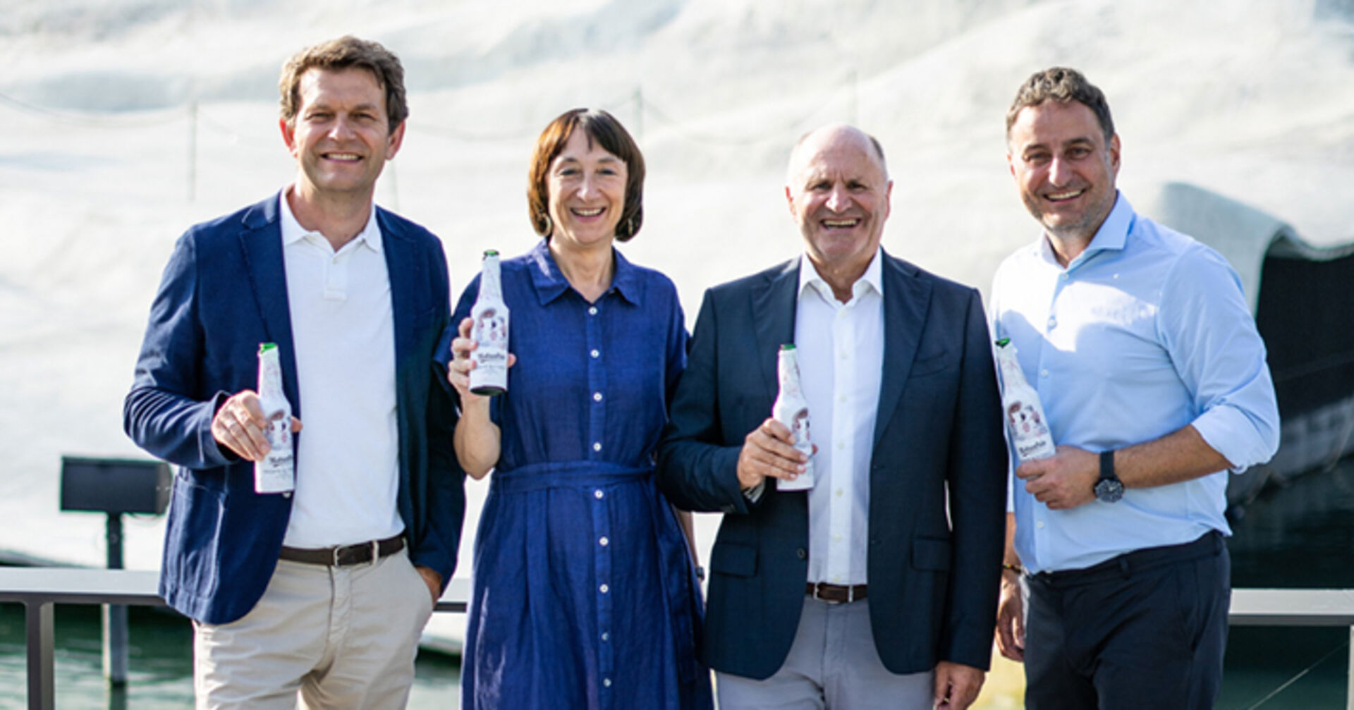 Michael Diem, kfm. Direktor Bregenzer Festspiele, Festspiel-Intendantin Elisabeth Sobotka, Präs. Hans-Peter Metzler und Mohrenbrauerei GF Thomas Pachole