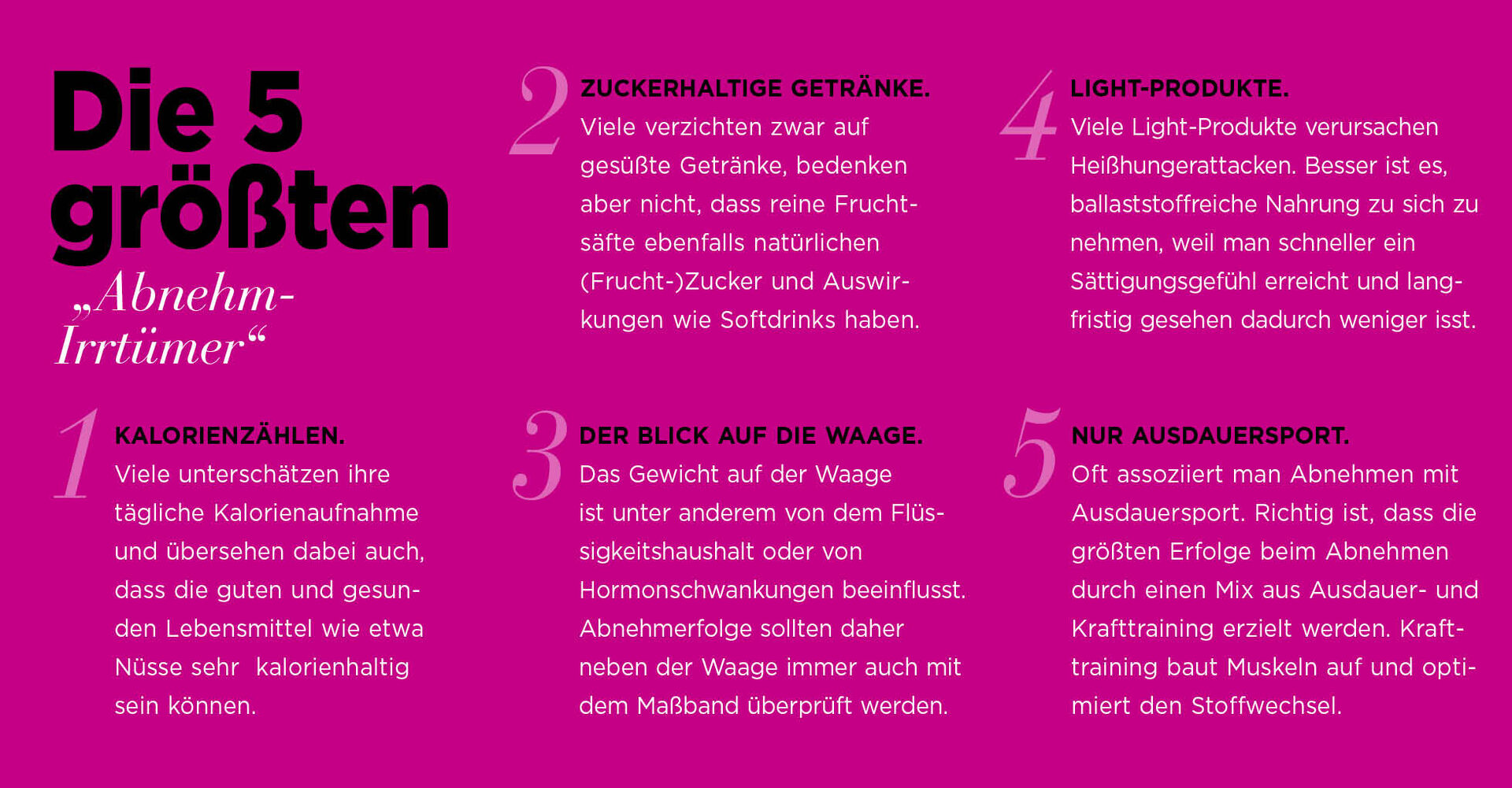 Die 5 größten Abnehm-Irrtümer