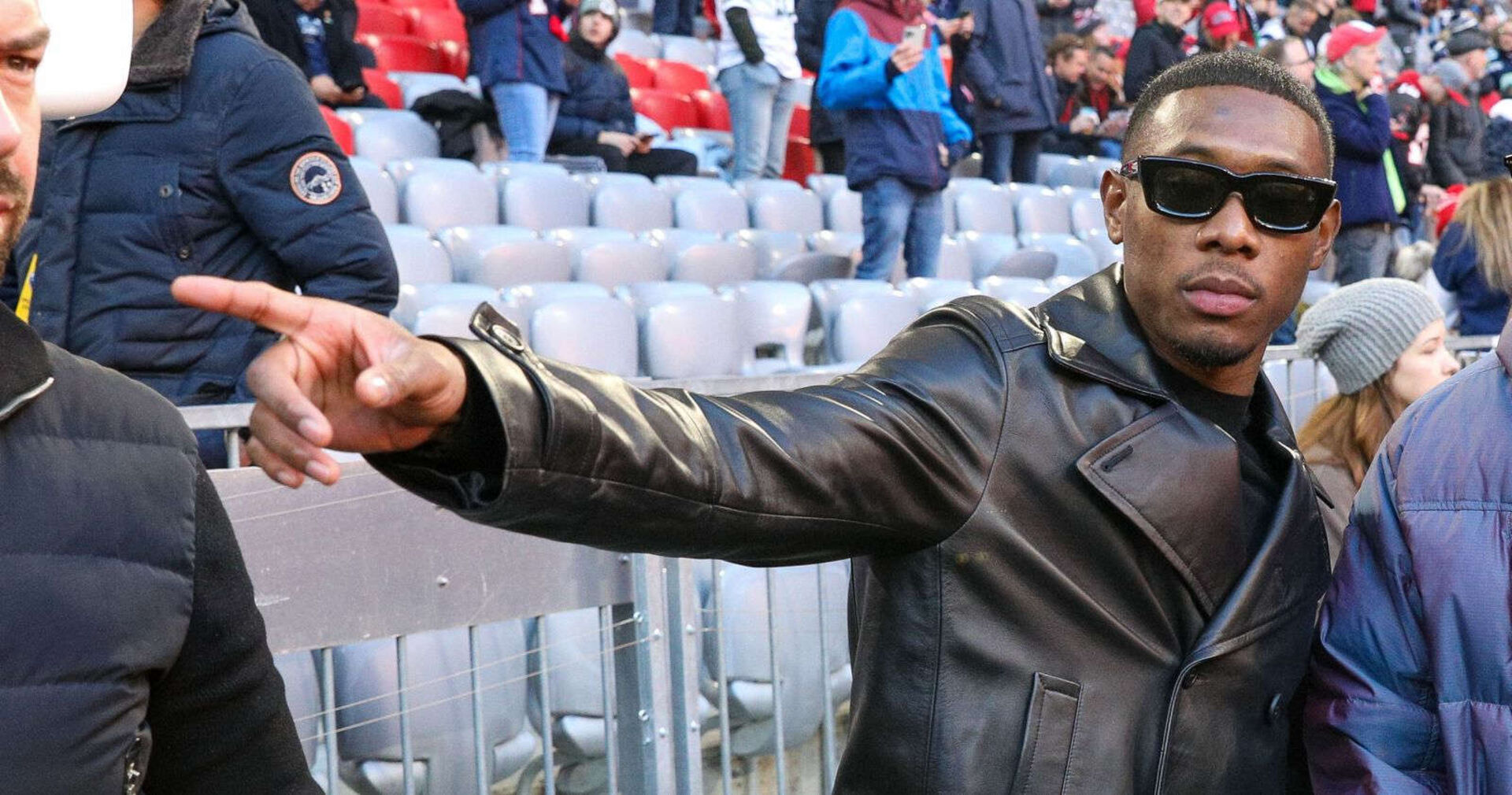 David Alaba bei einem Football-Spiel in den USA.