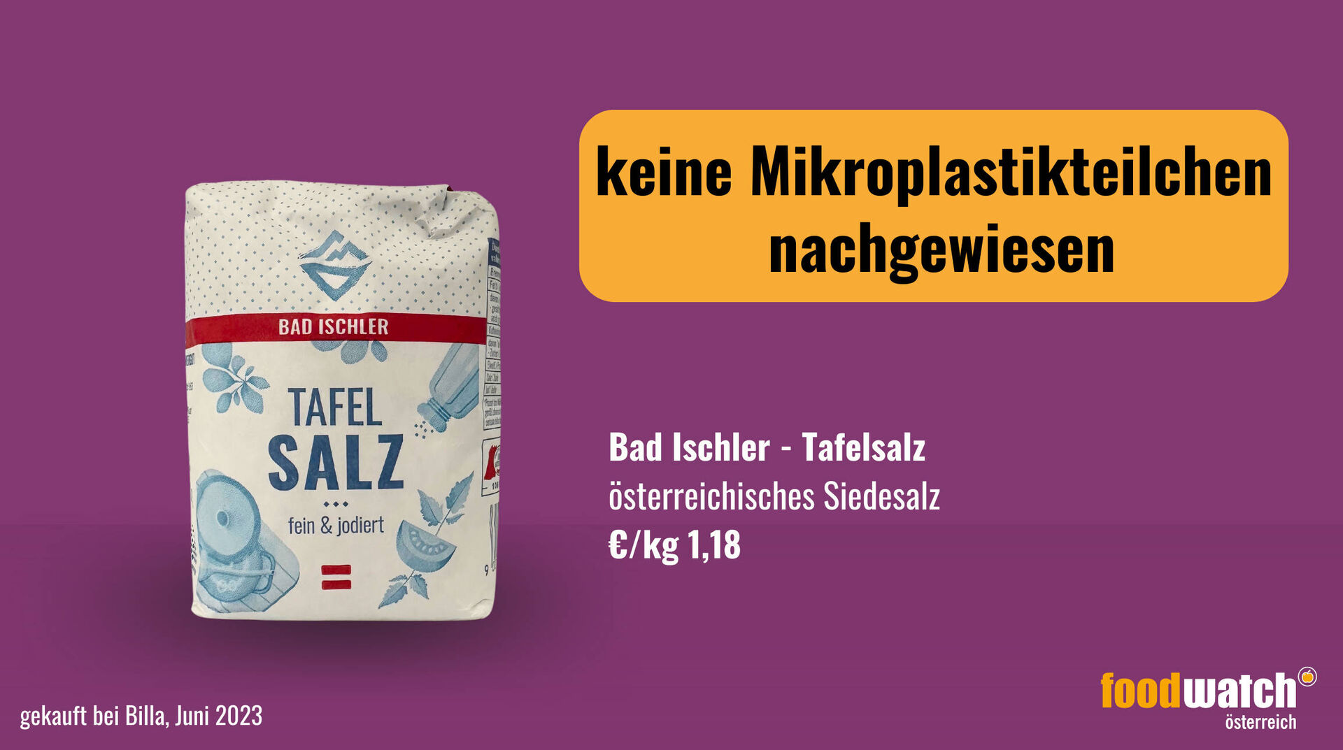 Grafik zum Mikroplastikanteil im Bad Ischler Tafelsalz.