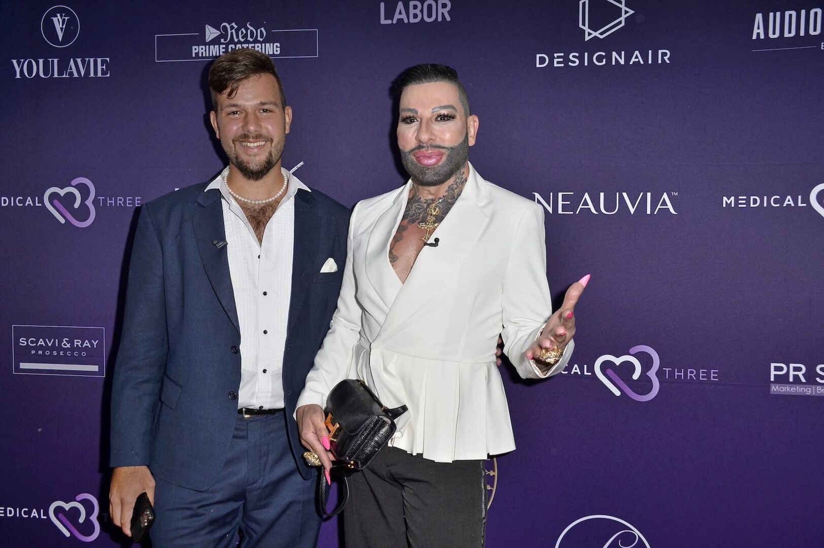 Harald Glööckler und Marc-Eric Lehmann bei einer Veranstaltung.