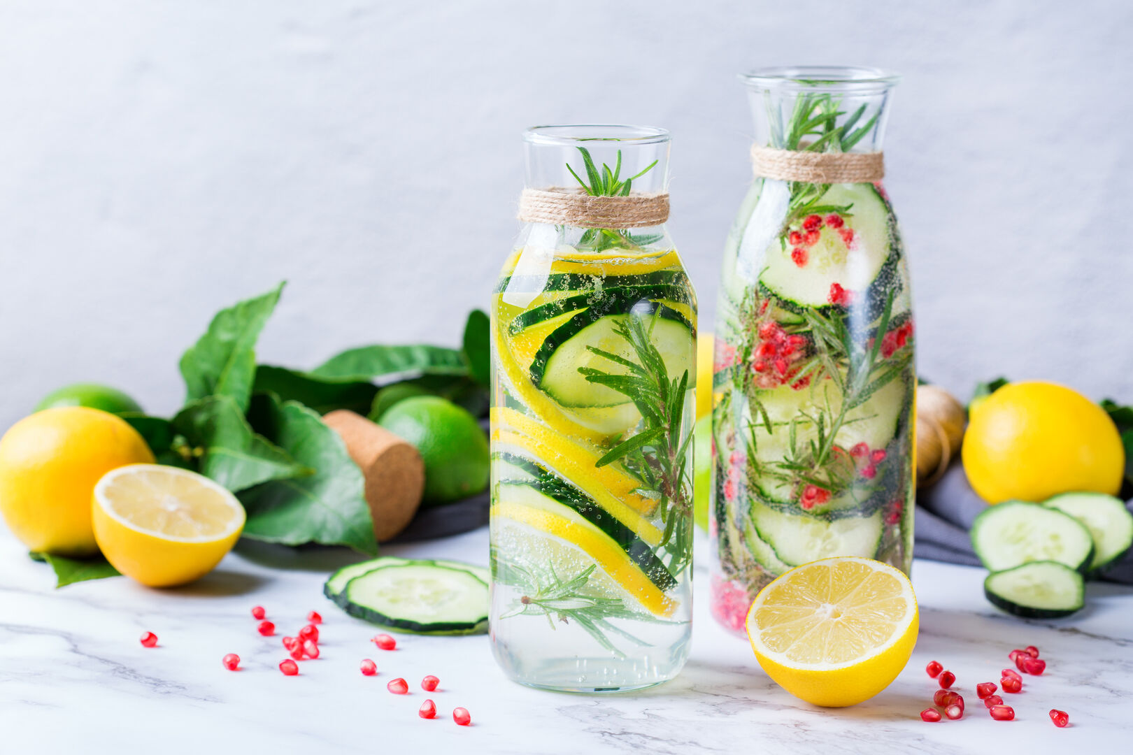 Infused Water in Karaffen