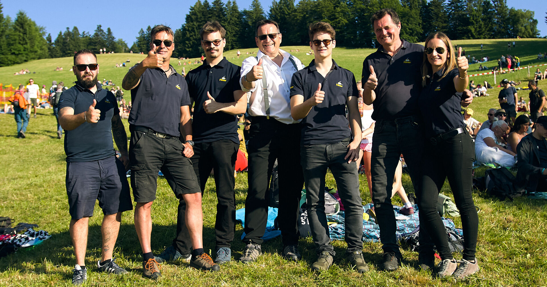 Betriebsleiter Berthold Martan, Daniel Kinz, Vorstand DI Thomas Kinz, Robert Kinz und BL-Stellvertreter Josef Gasser (v. li.)