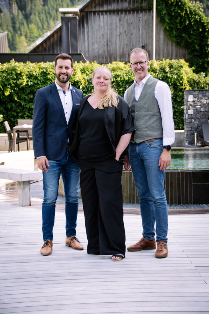 Bgm. Simon Tschann, GF Wiebke Meyer (Alpenregion Bludenz) und LR Christian Gantner