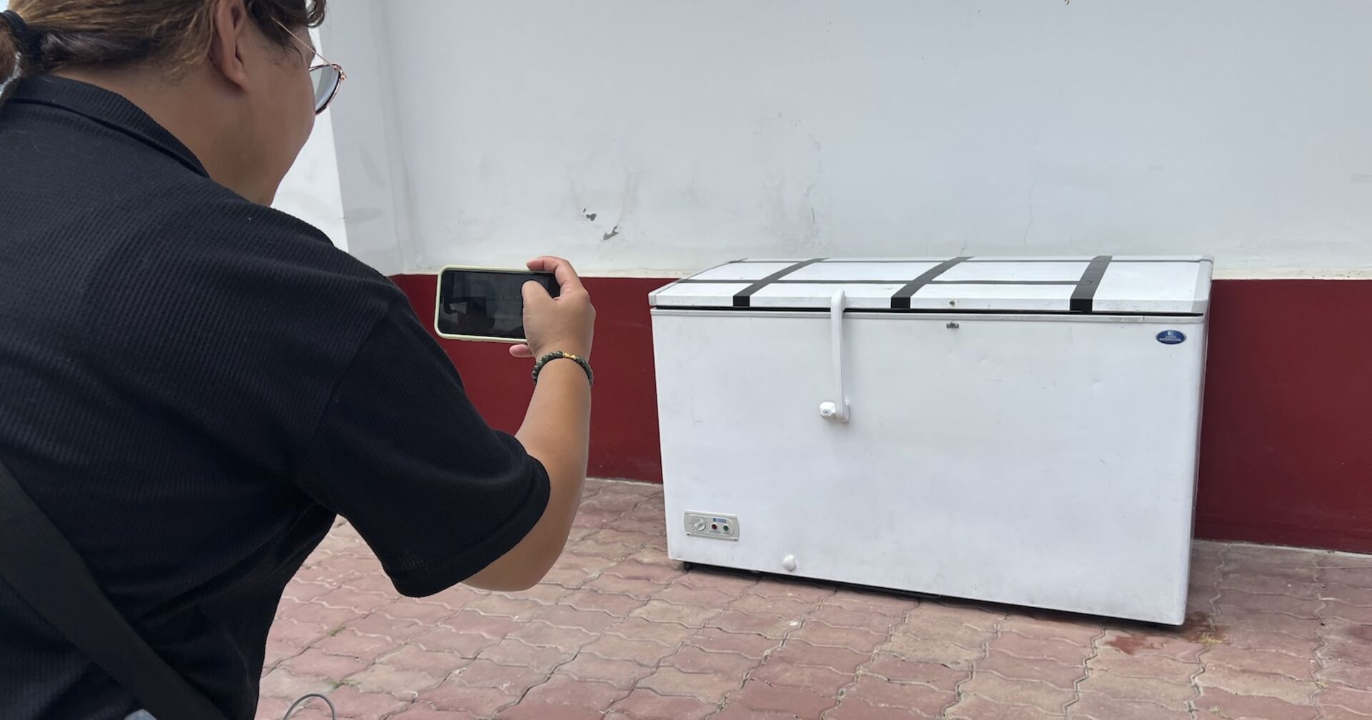 Die Truhe, in der die Leiche gefunden wurde.