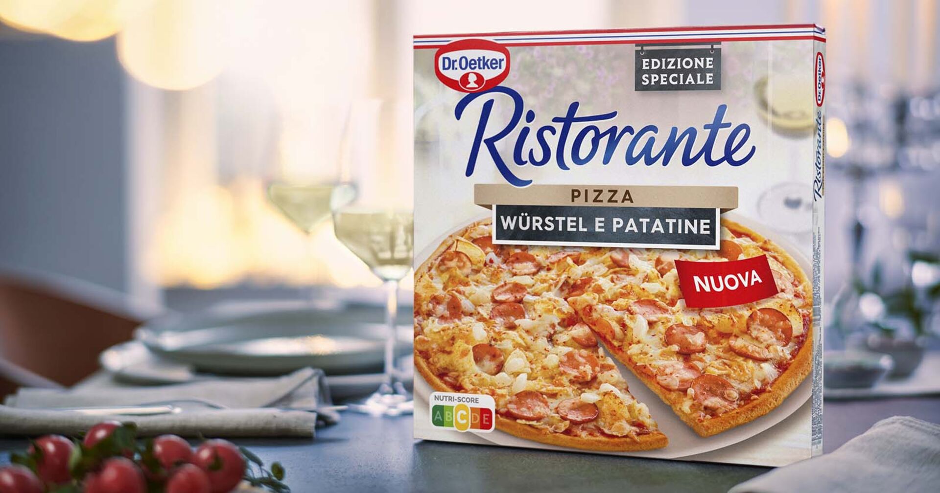 PR-Bild der neune Dr. Oetker Pizza-Kreation &quot;Würstel e Patatine&quot;