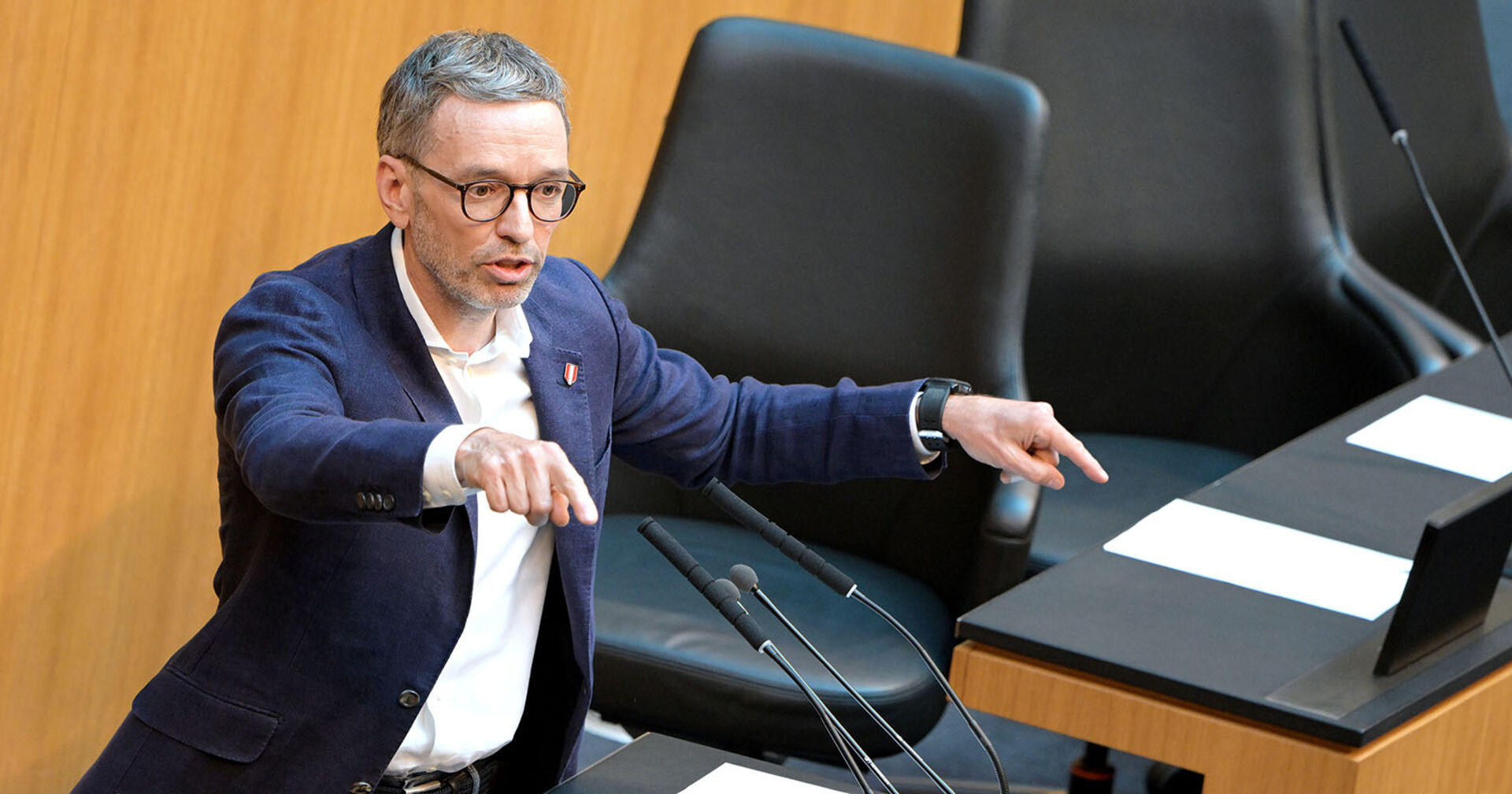FPÖ-Chef Herbert Kickl im Rahmen einer Sitzung des Nationalrates im Parlament in Wien.