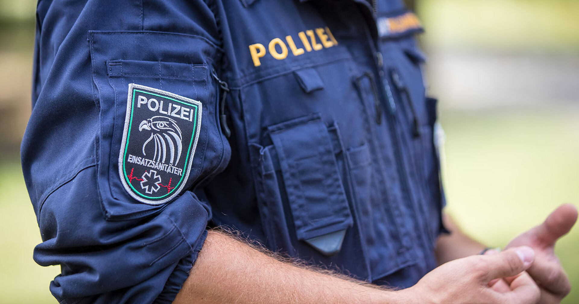 Abzeichen eines Einsatzsanitäters der österreichischen Polizei