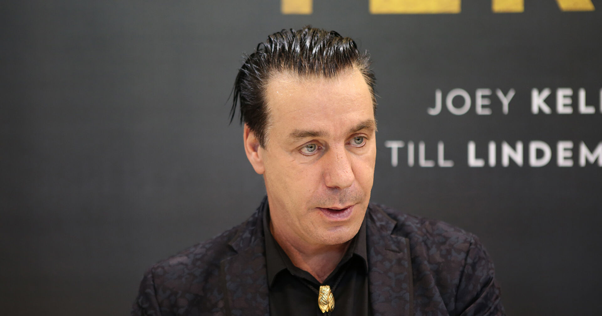 Rammstein-Sänger Till Lindemann im Rahmen einer Buchpräsentation