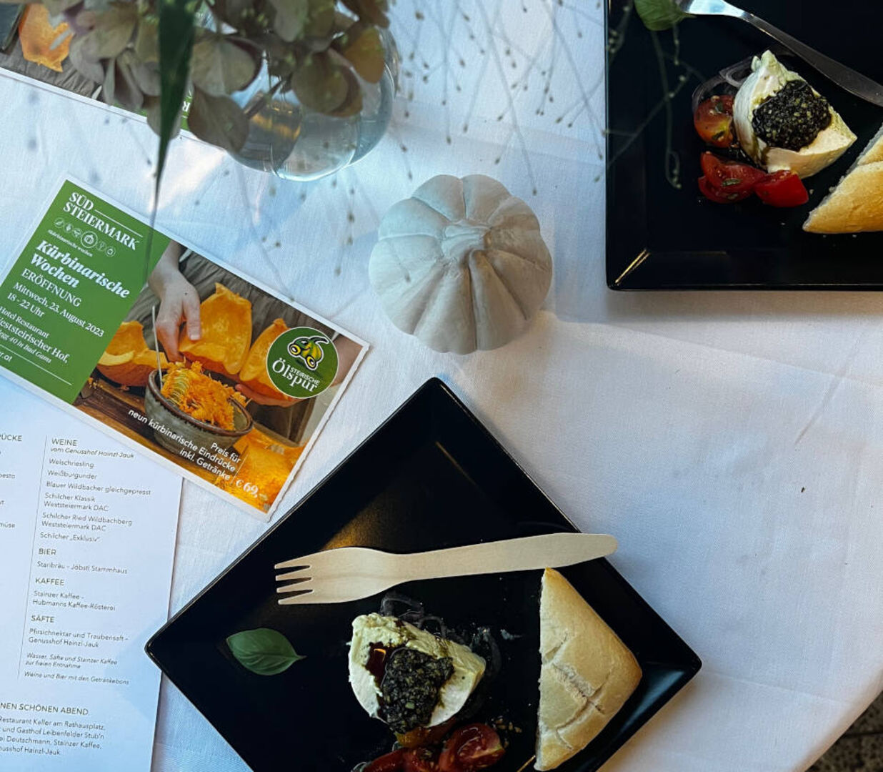 Kostprobe bei der Eröffnung der Kürbinarischen Wochen