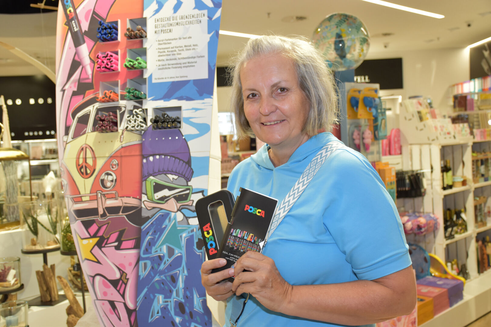 Karin Österle aus Lauterach testete die neuen Farbmarker