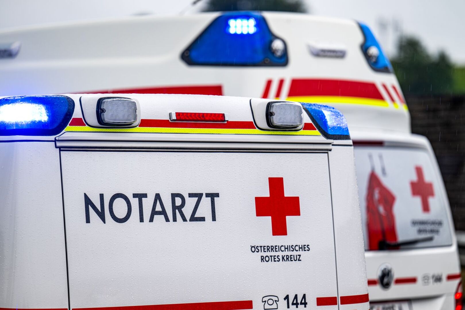 Ein Notarztwagen im Einsatz